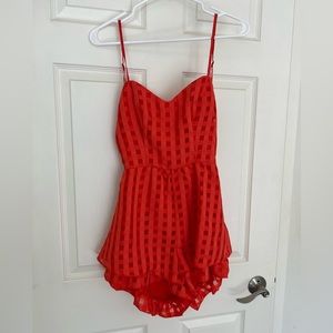 Lovers & Friends Romper - Red